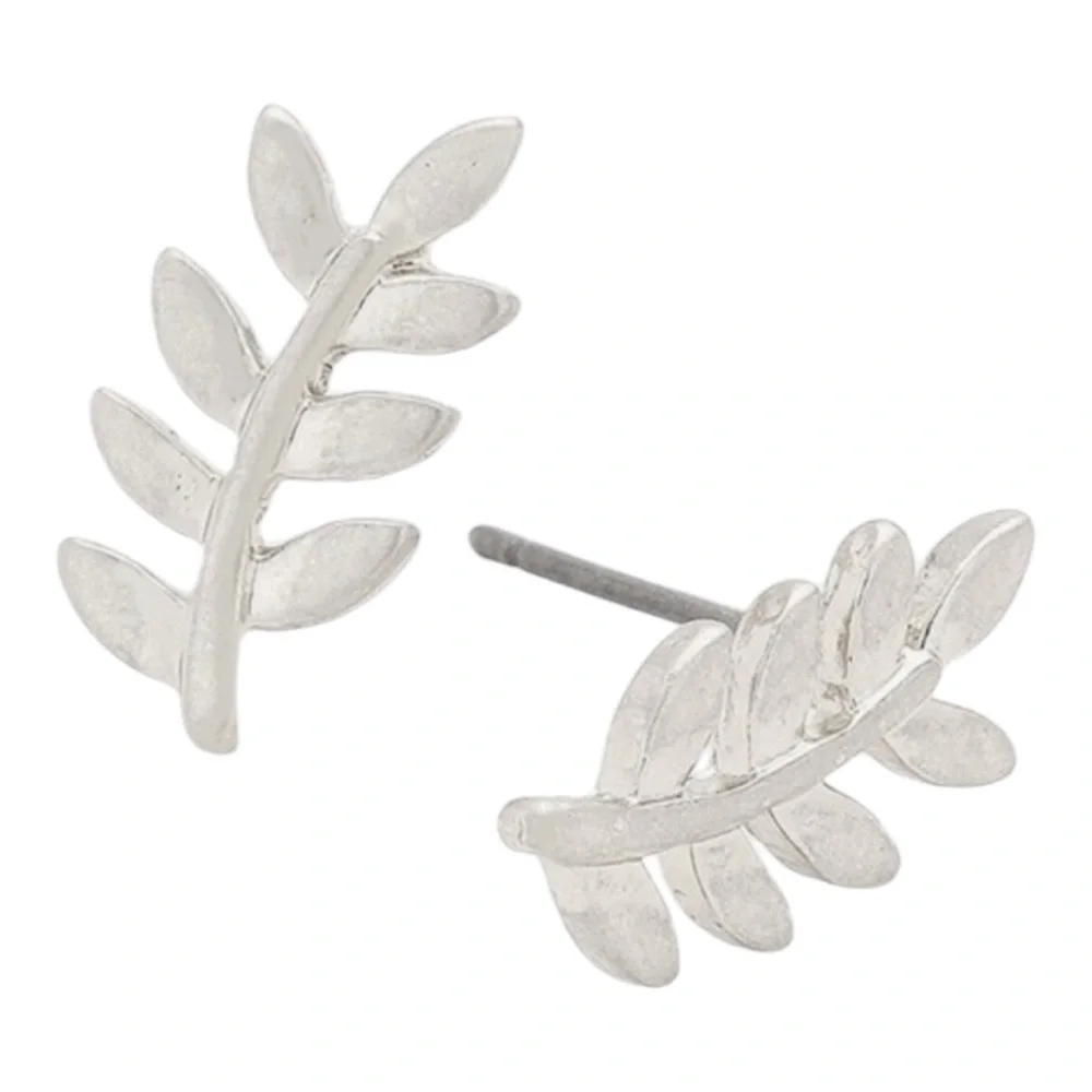 Silver Leaf Earrings